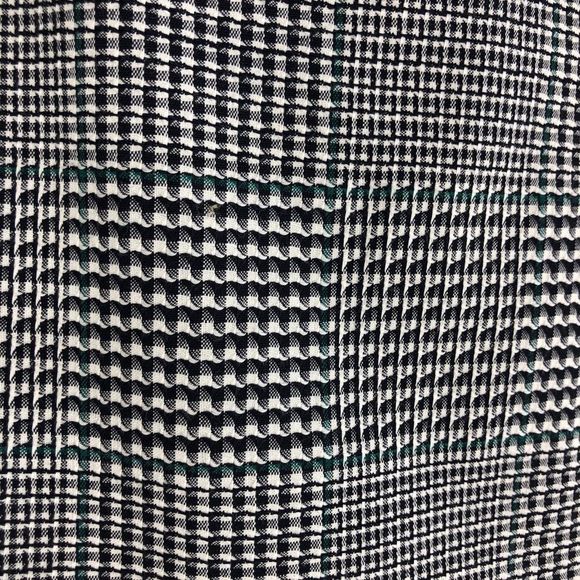Escada Houndstooth Black White Green Pencil Skirt size 4/34 - Picture 5 of 14